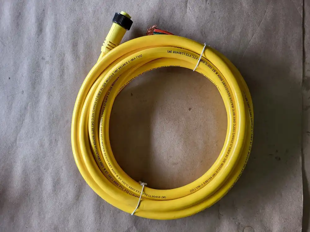 12‘ 16/5AWG 5P Female Straight PVC Cord 1300061171 P/N 105000A01F120