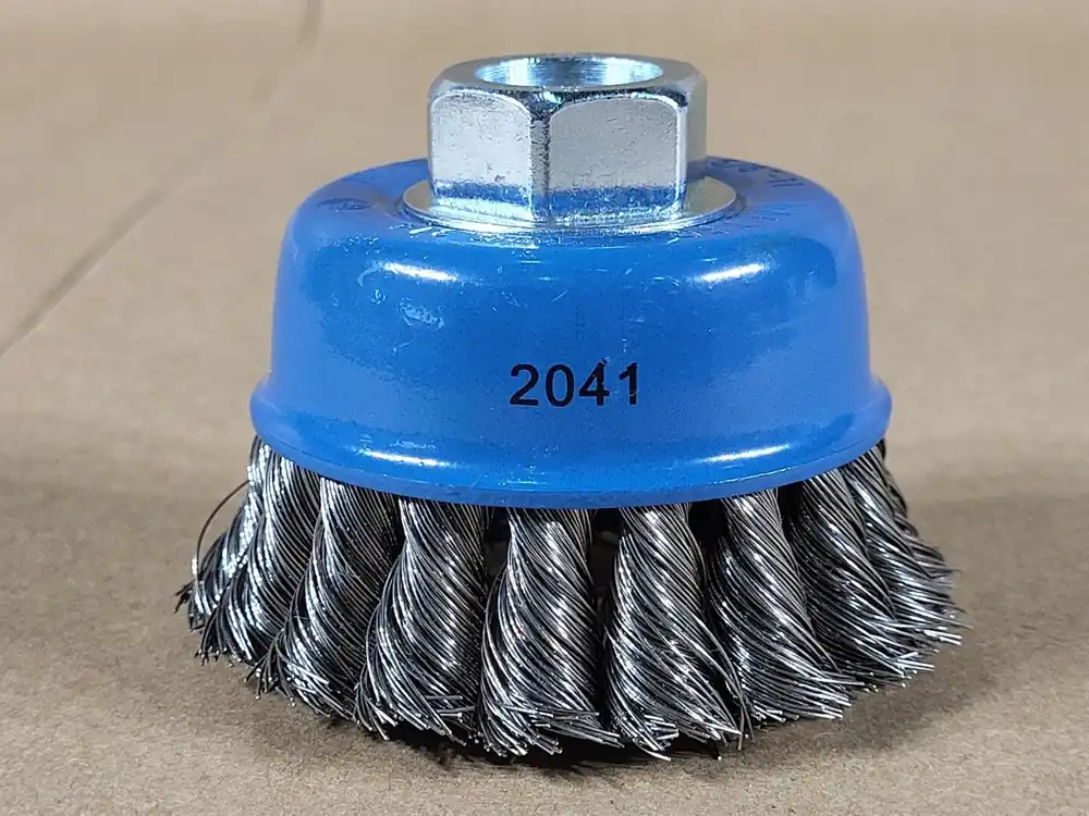 Wire Cup Brush 3" x 5/8"-11 Knot Twisted Wire, 13-F314