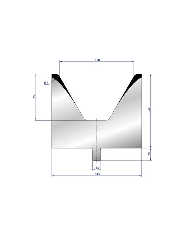 Part No. 3224 @ 40mm 60 Degree Single V Die