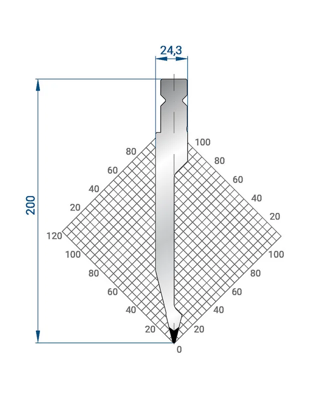 Part No. 1326 @ 100mm 30 Degree Punch