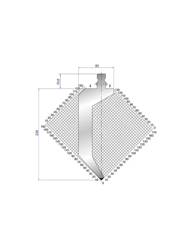 Part No. 1294 @ 300mm 86 Degree Punch