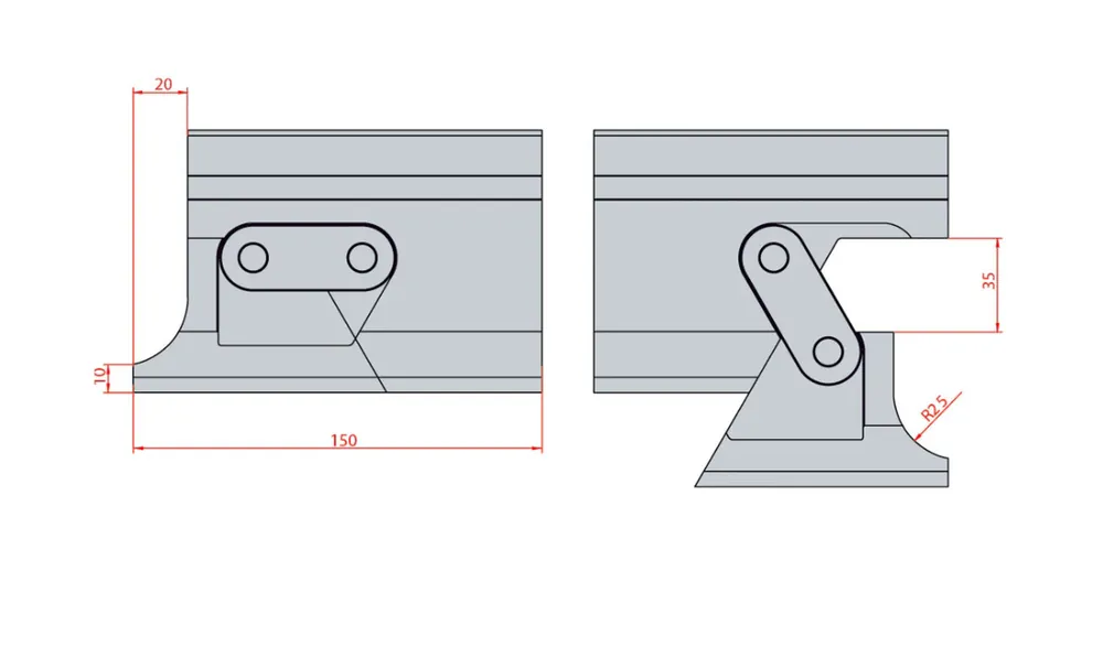 Part No. 1011S @ 2x150mm 88 Degree Moving Horn