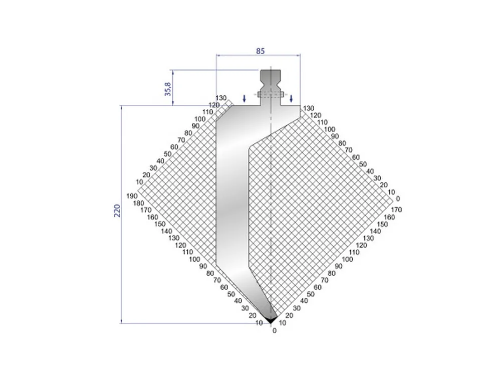 Part No. 1294 @ 50mm 86 Degree Punch