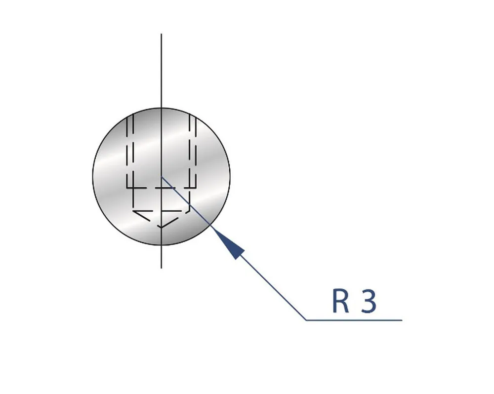 Part No. 1180 @ 835mm R=3 Small Radius Element
