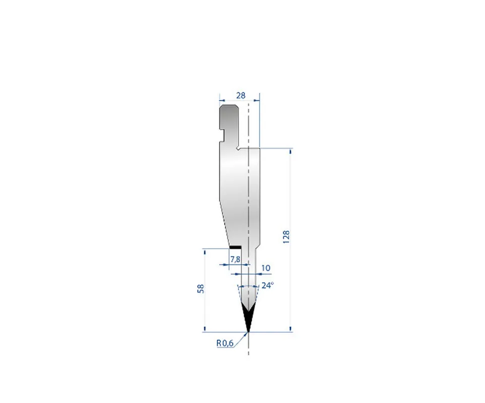 Part No. 1196 @ 805mm 24 Degree 10mm Flattening Blade (Segmented)