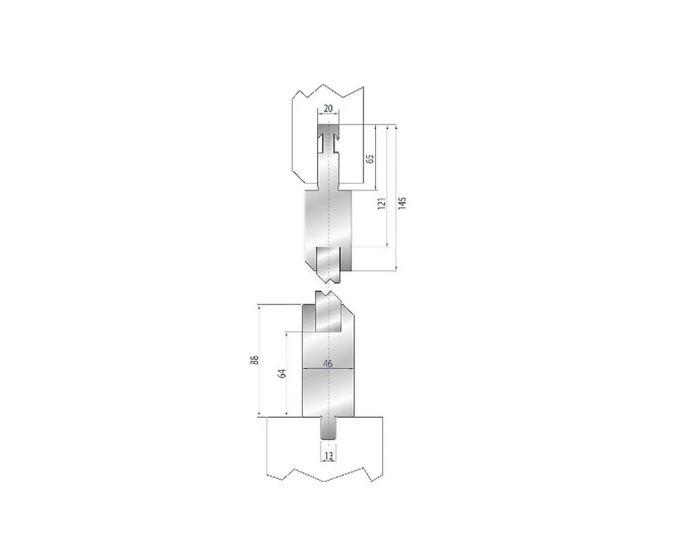 Part No. 1198 @ 835mm Bystronic Style Joggle Inserts Holder