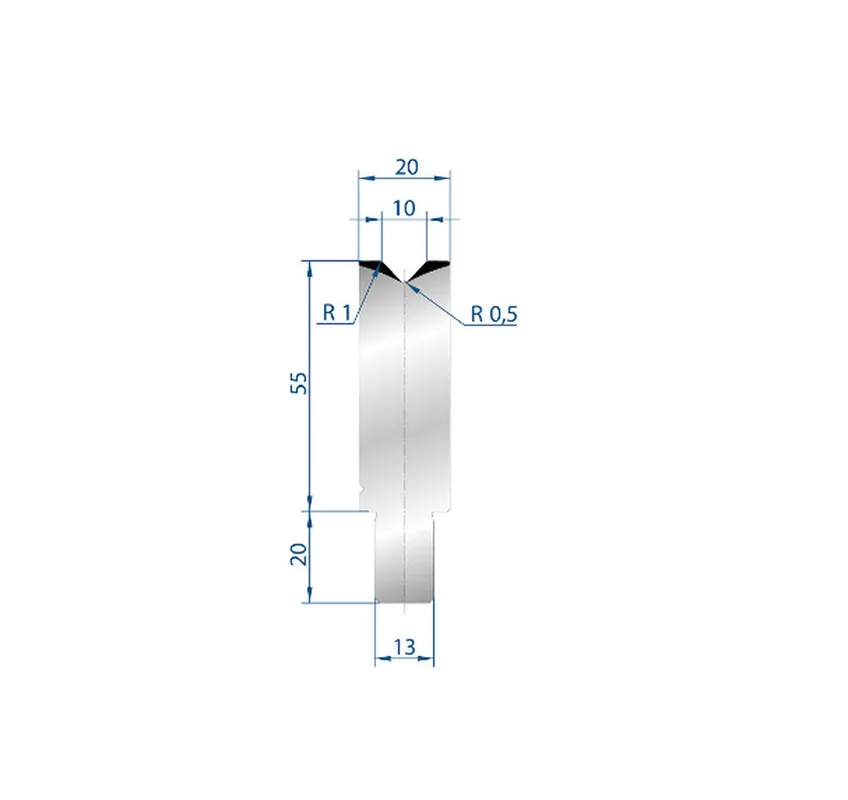 Part No. 3106 @ 100mm 88 Degree Single V Die