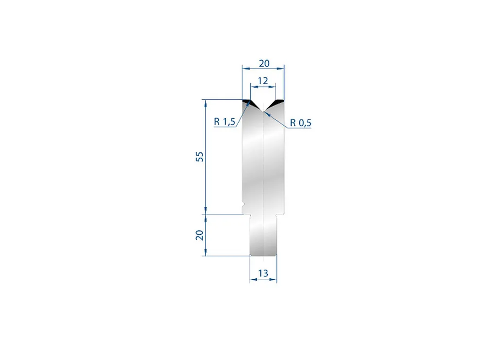 Part No. 3107 @ 500mm 88 Degree Single V Die