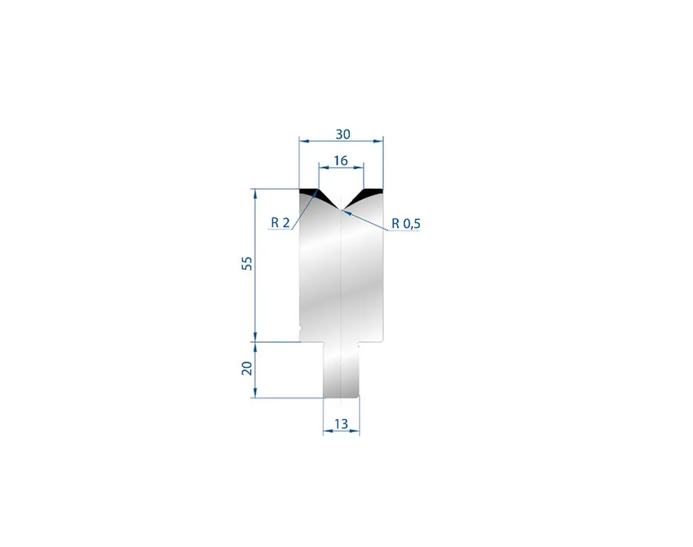 Part No. 3108 @ 500mm 88 Degree Single V Die