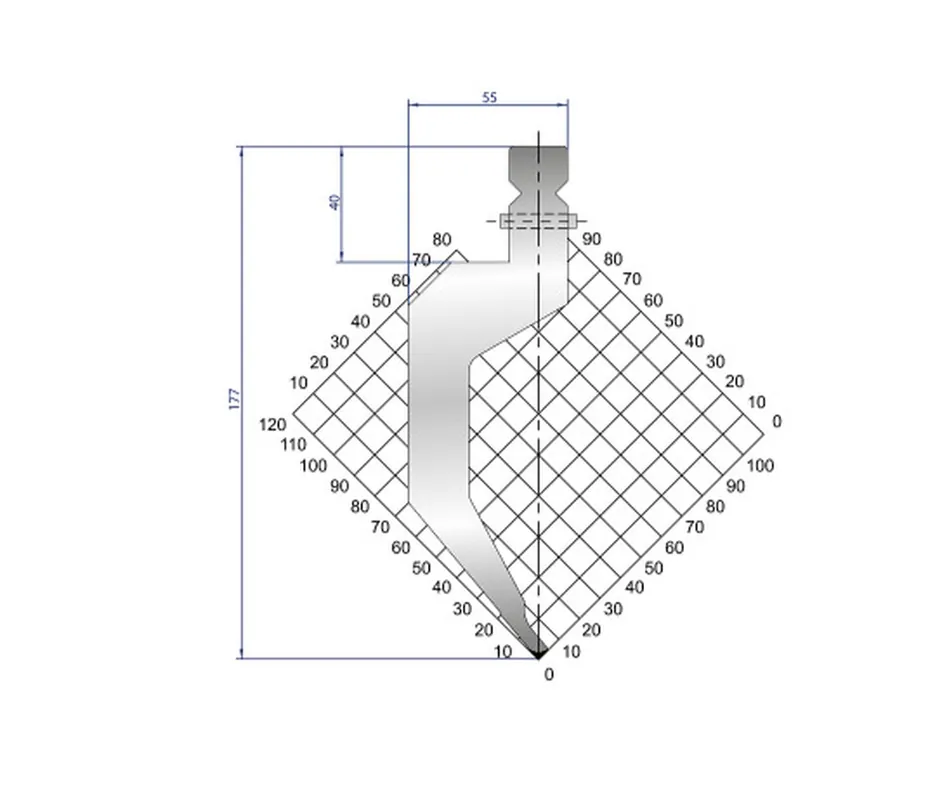 Part No. 1319 @ 35mm 80 Degree Gooseneck Punch