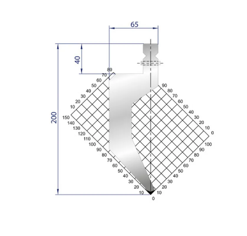 Part No. 1320 @ 100mm Right Horn 86 Degree Gooseneck Punch
