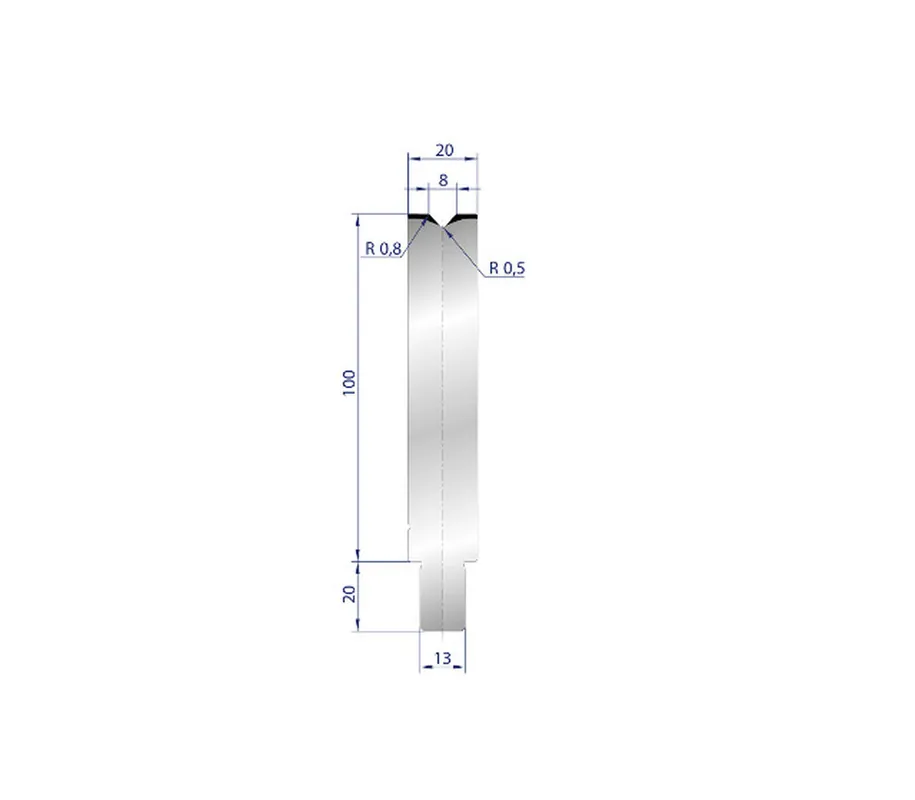 Part No. 3124 @ 35mm 86 Degree Single V Die