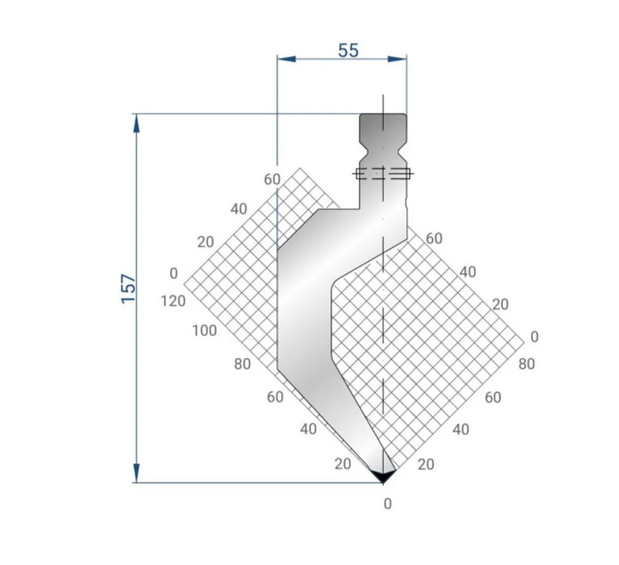Part No. 1328 @ 515mm 86 Degree Gooseneck Punch