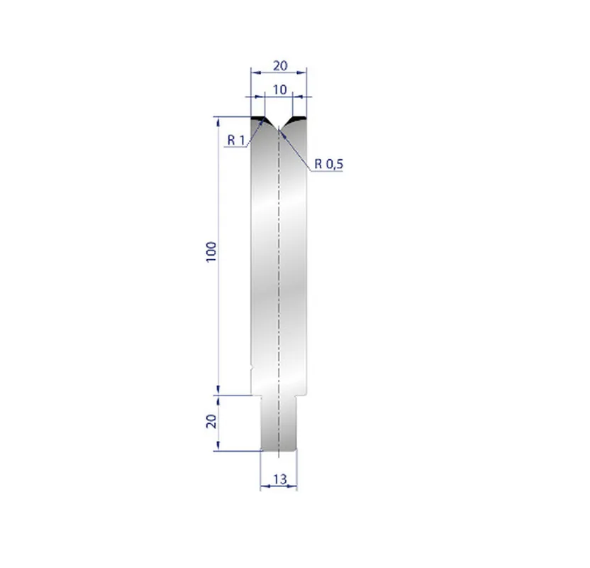 Part No. 3125 @ 500mm 86 Degree Single V Die