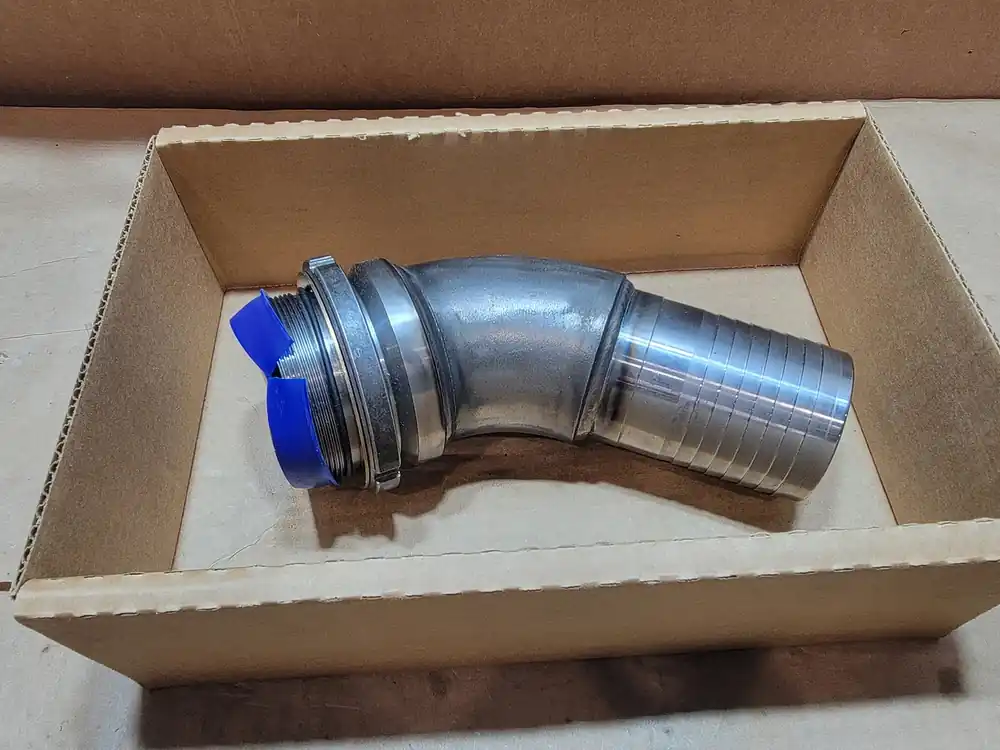 3" Hose Barb to SAE Thread 45deg Elbow Connector EBS-30-HB-30S-11