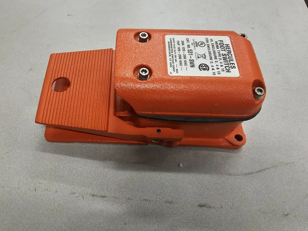 Foot Switch 531-SWN, 20A, 1hp, 125-250V