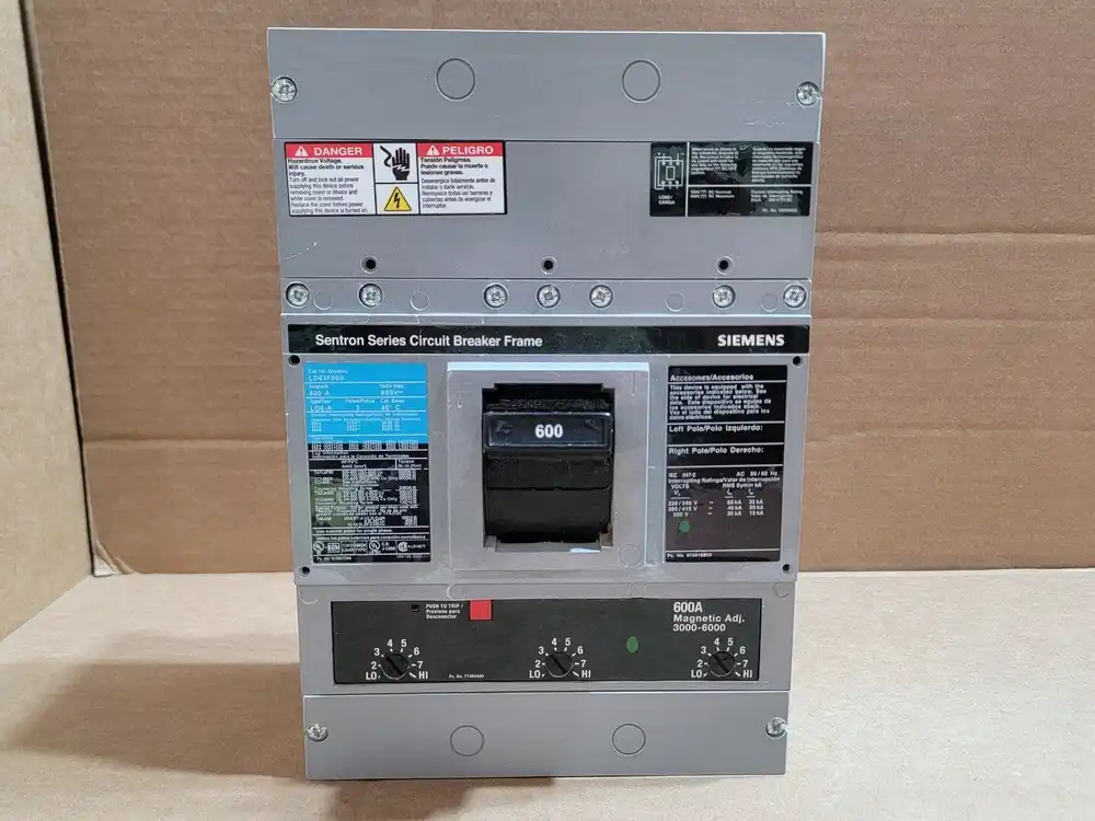 600 Amp, 3 Pole, 600 Volt Circuit Breaker LD63F600