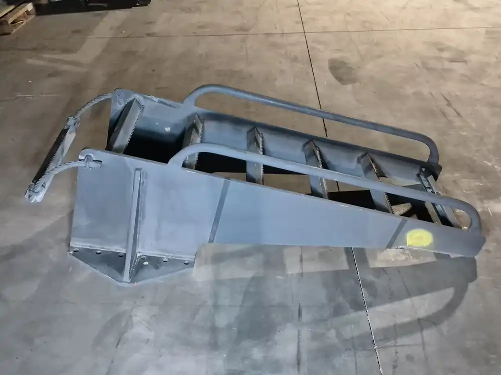 6‘ x 2‘ Wide Industrial Steel Access Ladder w/ Handrails