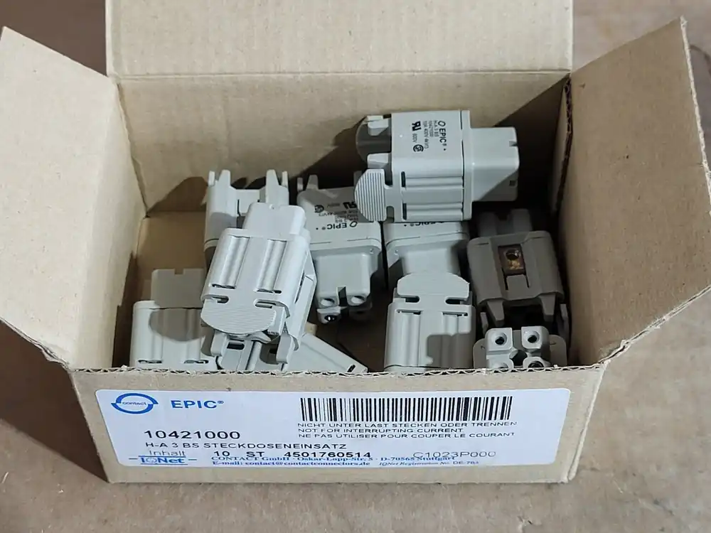 10 Amp Female Socket Insert Connector H-A 3 BS 10421000 (Box of 10)