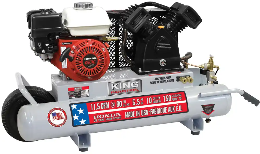 10 Gallon 5.5 HP Gas (HONDA) Wheelbarrow Air Compressor KC-5510G3