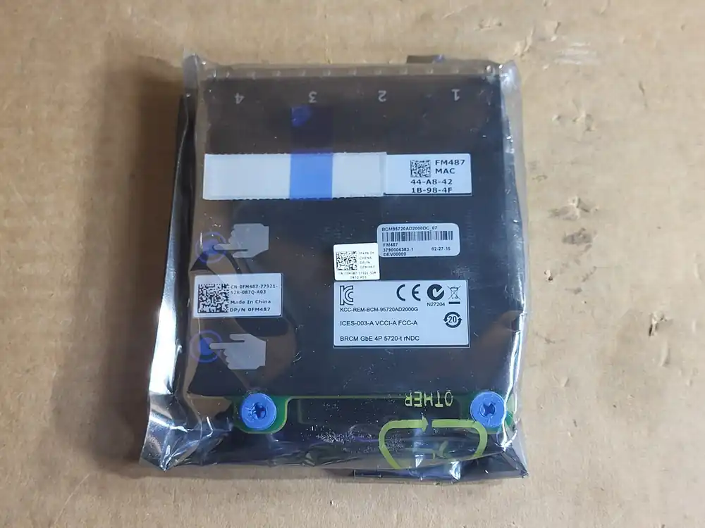 5720 Quad Port 1GB Daughter Card Dell P/N 0FM487