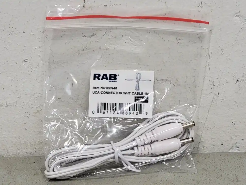 UCA Connector White Cable 1 meter 088940 (Box of 66)