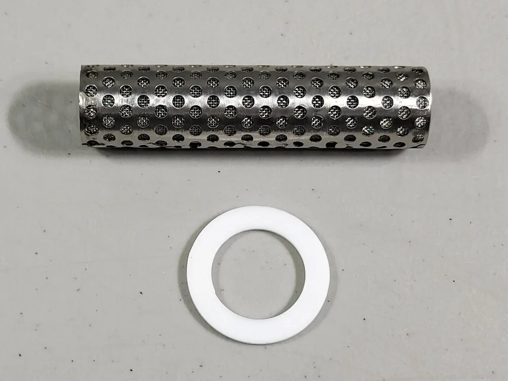 Stainless Steel Perforated Filter Cylinder, 3-1/2" L x 3/4" ID