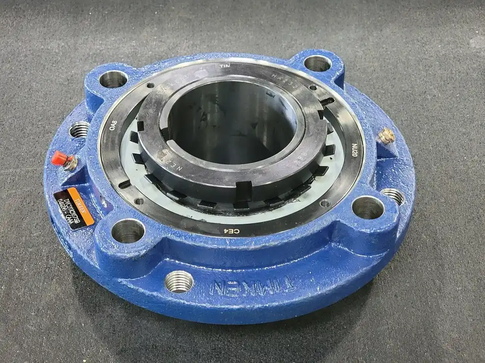 Round Flange Block Bearing 3-7/16" Bore, DVC20K307SB