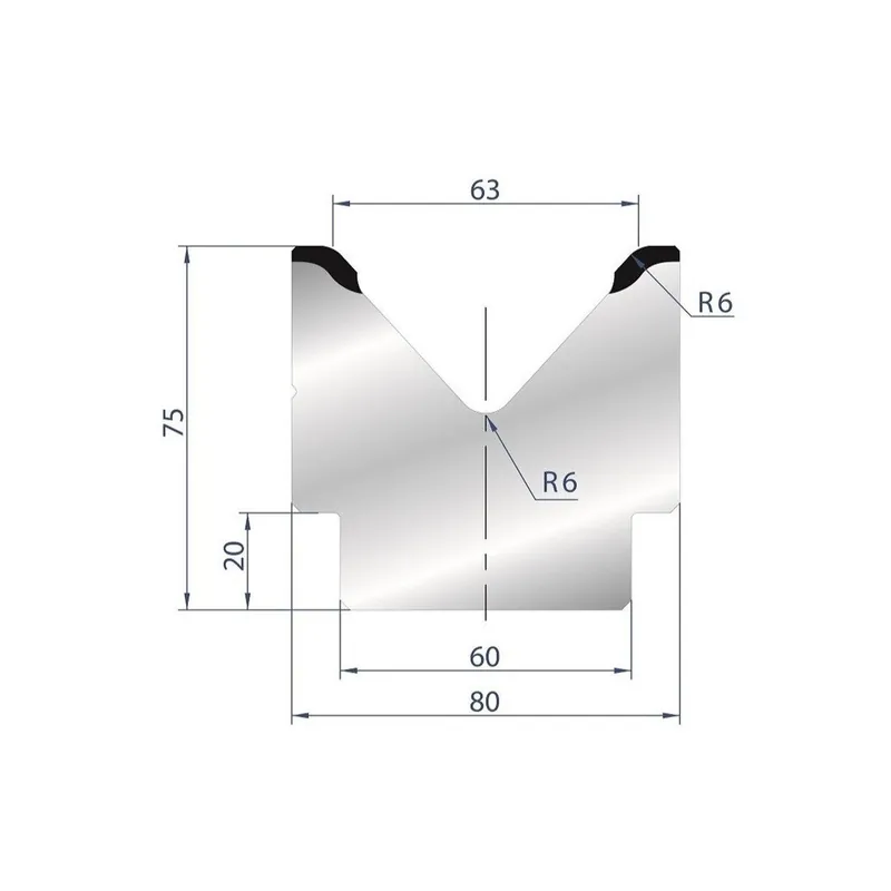 Part No. 2023 @ 835mm 85 Degree Single V Die