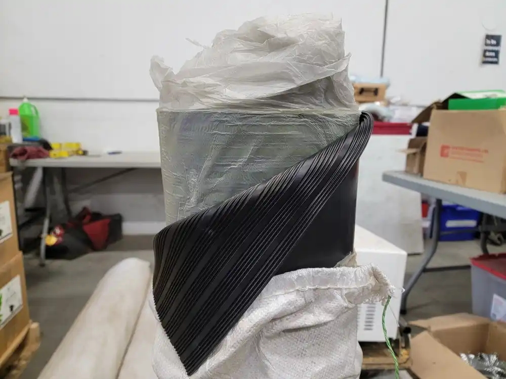 Black Striped Rubber Sheet 3 mm x 8 m
