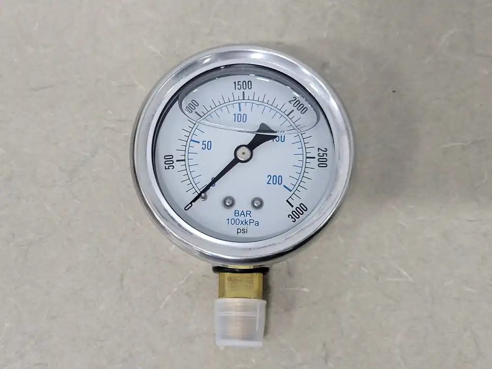2-1/2" Pressure Gauge 3000 PSI, 1/4" NPT, 201L-254P