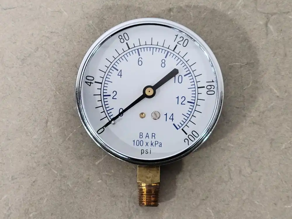 3-1/2" Pressure Gauge 200 PSI, 1/4" NPT, 101D-354G
