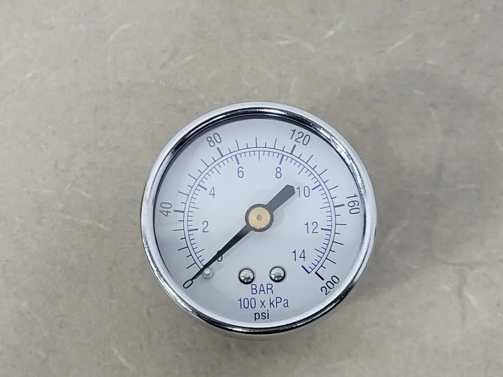 2" Pressure Gauge 200 PSI, 102D-204G, 1/4" NPT
