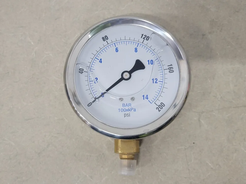 4" Pressure Gauge 0-200 PSI, 1/4" NPT, 201L-404G