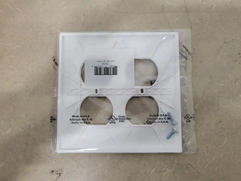 Trademaster Wall Plate 2-Gang 2-Duplex TP82-W (Box of 10)
