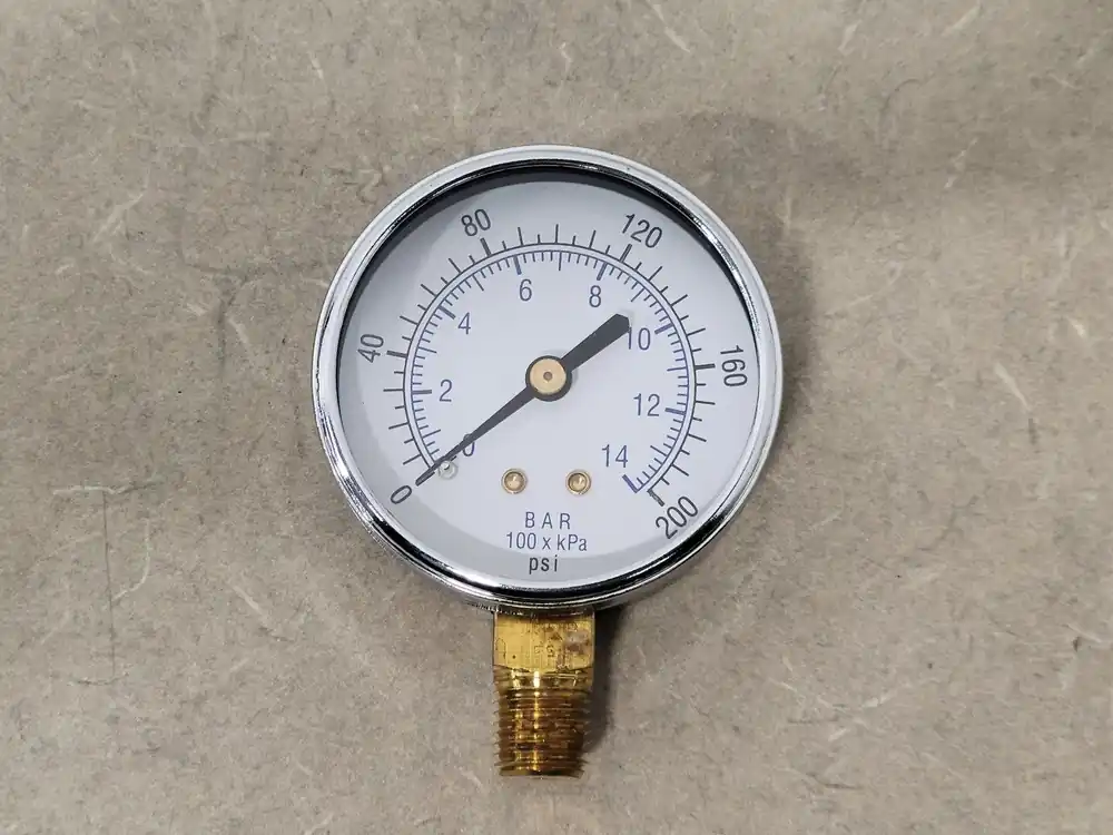 2-1/2" Pressure Gauge 0-200 PSI, 1/4" NPT, 101D-254G