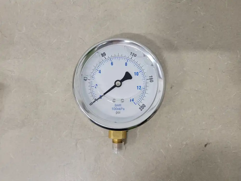 4" Pressure Gauge 0-200 PSI, 1/4" NPT, 201L-404G