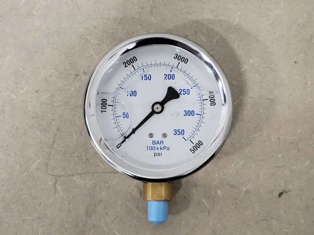 4" Pressure Gauge 0-5000 PSI, 1/4" NPT, 201L-404R