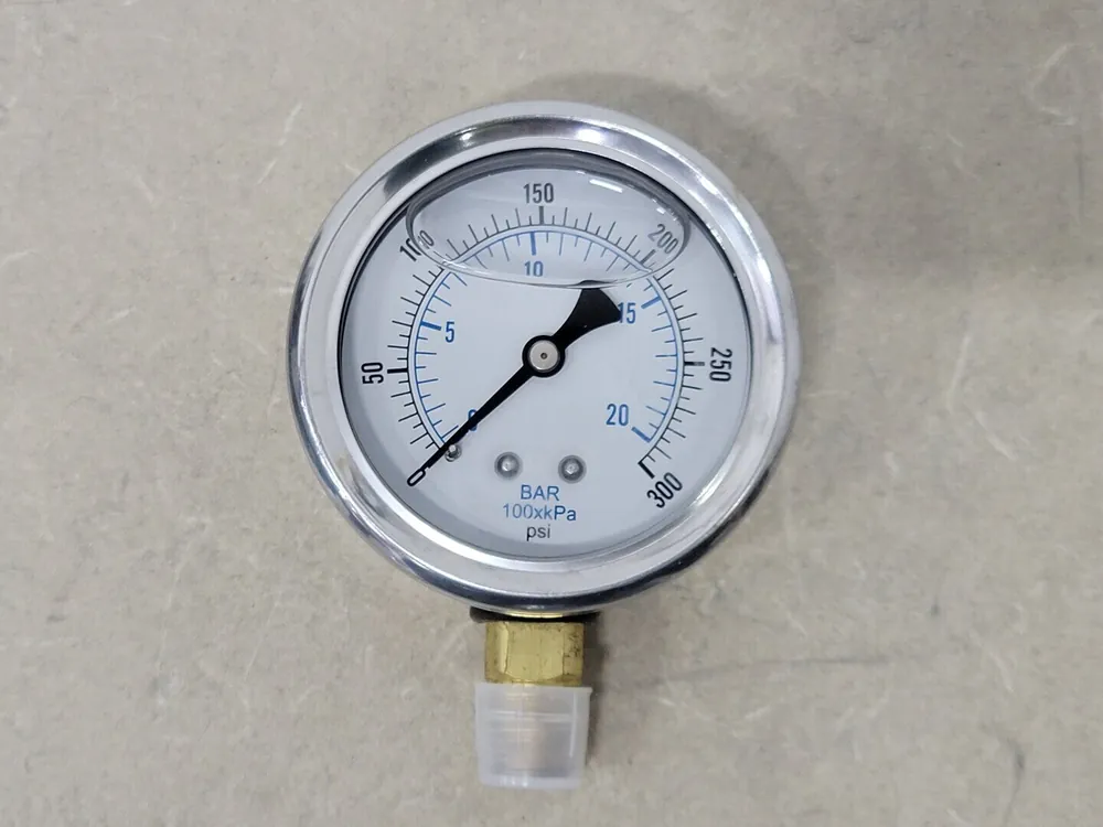 2-1/2" Pressure Gauge 0-300 PSI, 1/4" NPT, 201L-254H