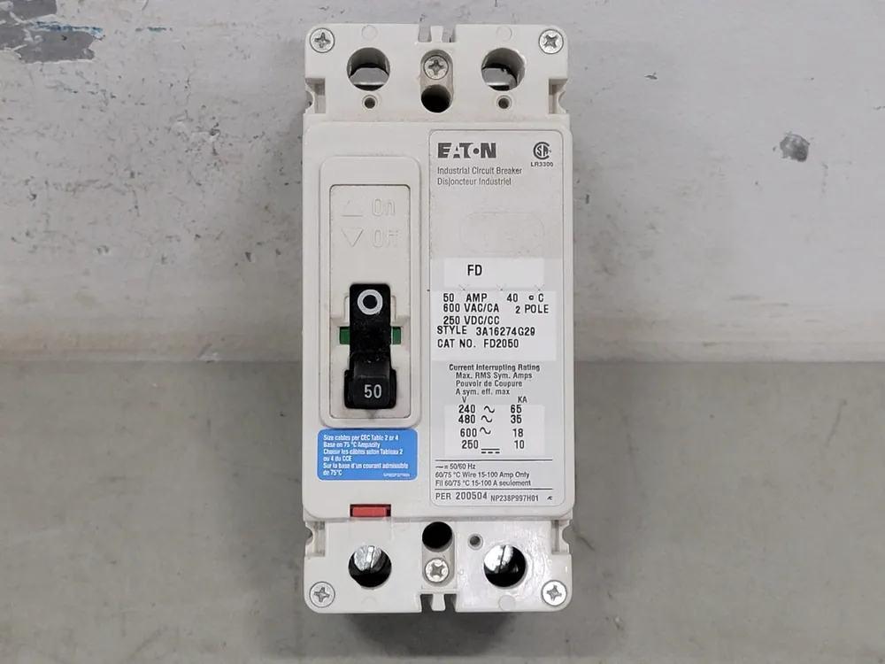 50 Amp, 2 Pole, 600 volts Circuit Breaker FD2050