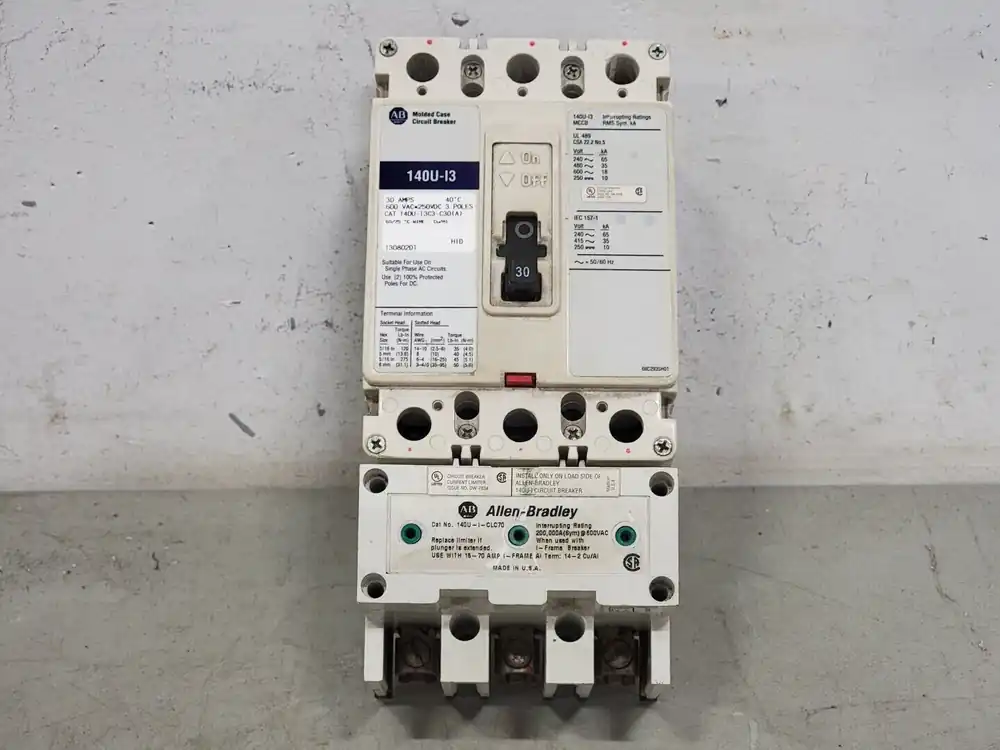 30A, 3P, 600V Circuit Breaker 140U-I3C3-C30 w/ Limiter 140U-I-CLC70