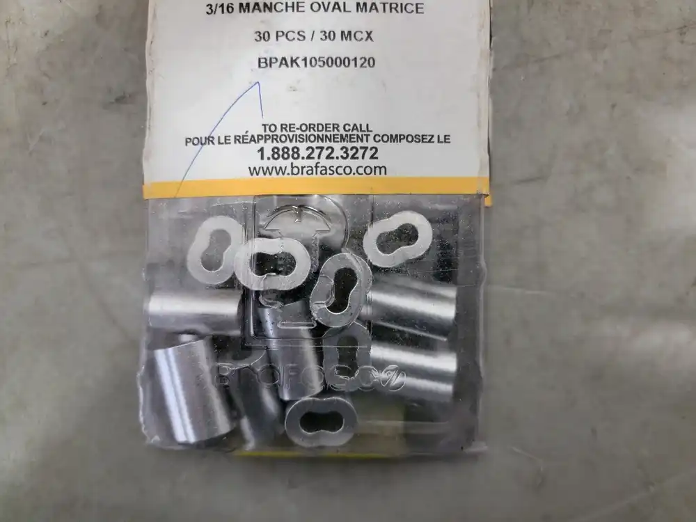 3/16" Oval Swage Sleeve BPAK105000120 (Box of 30)