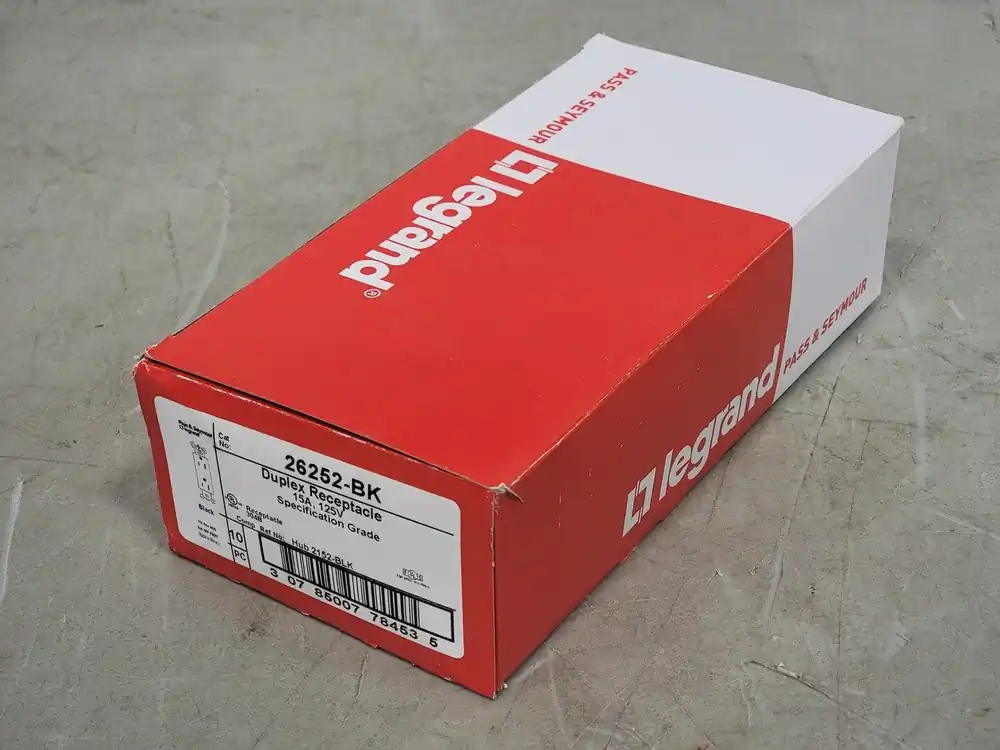 Duplex Receptacle 15A 125V Black 26252-BK (Box of 10)