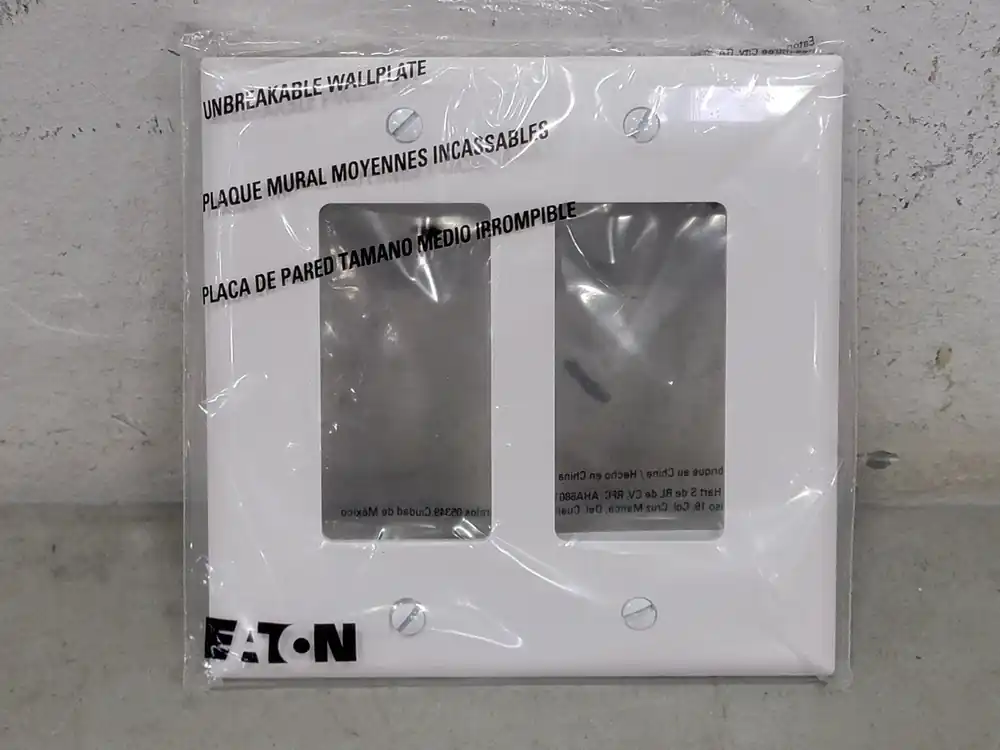 2-Gang Wall Plate PJ262W-SP-L, White (Box of 16)
