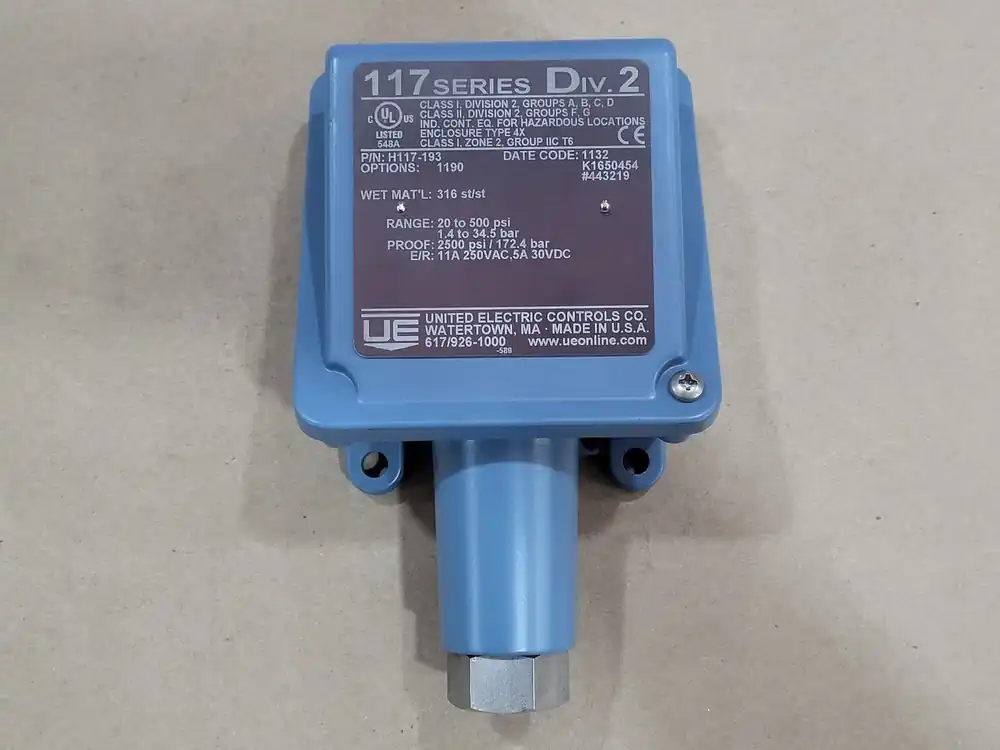117 Series Pressure Switch H117-193