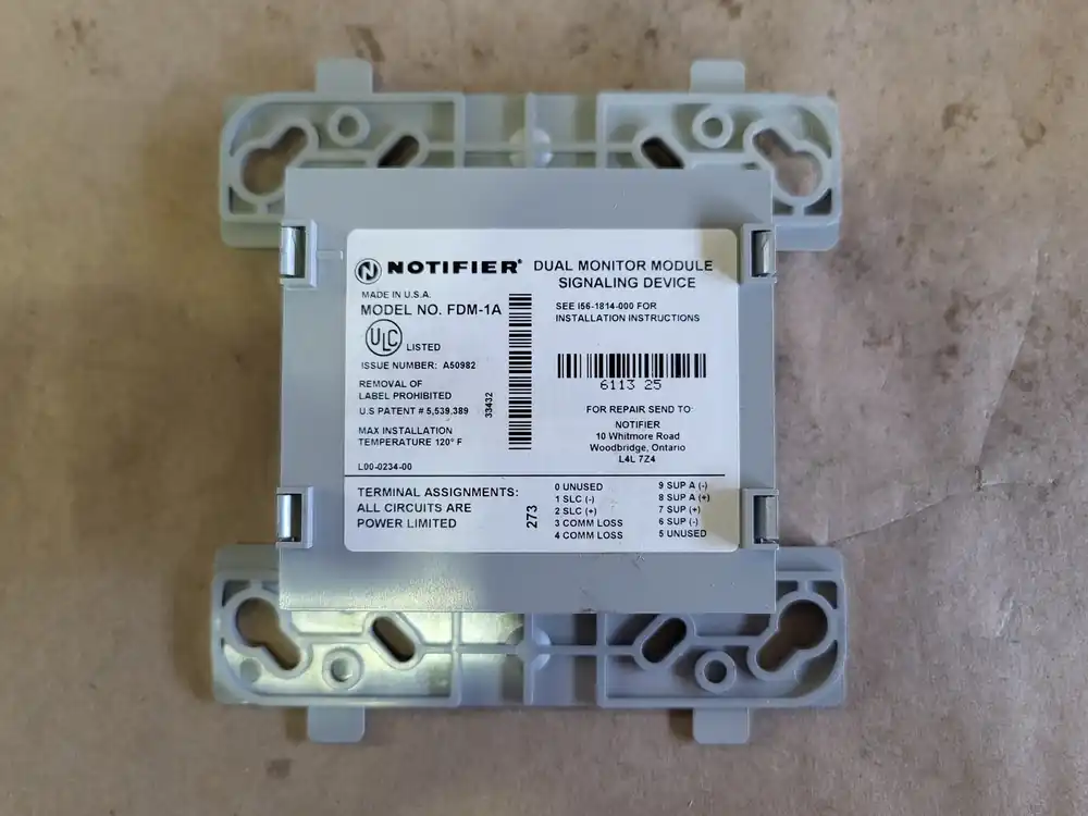 Notifier FDM-1A Dual Monitor Module
