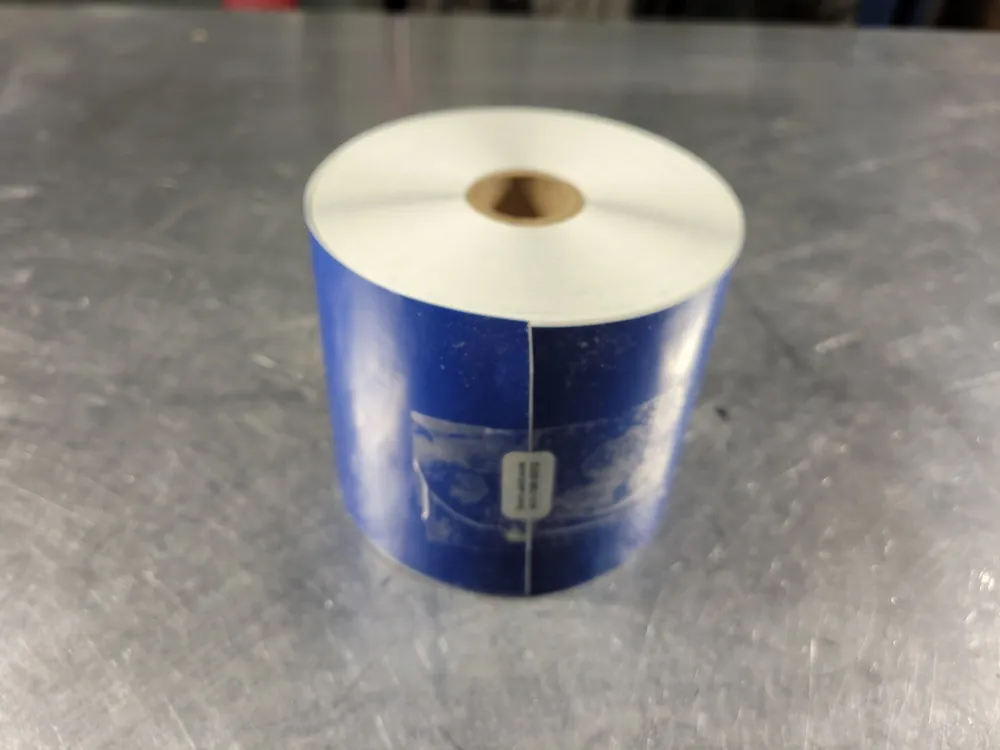 4 TTP-3.2 Mil, 4" x 140‘ Blue Vinyl Labelling Tape 74-3511