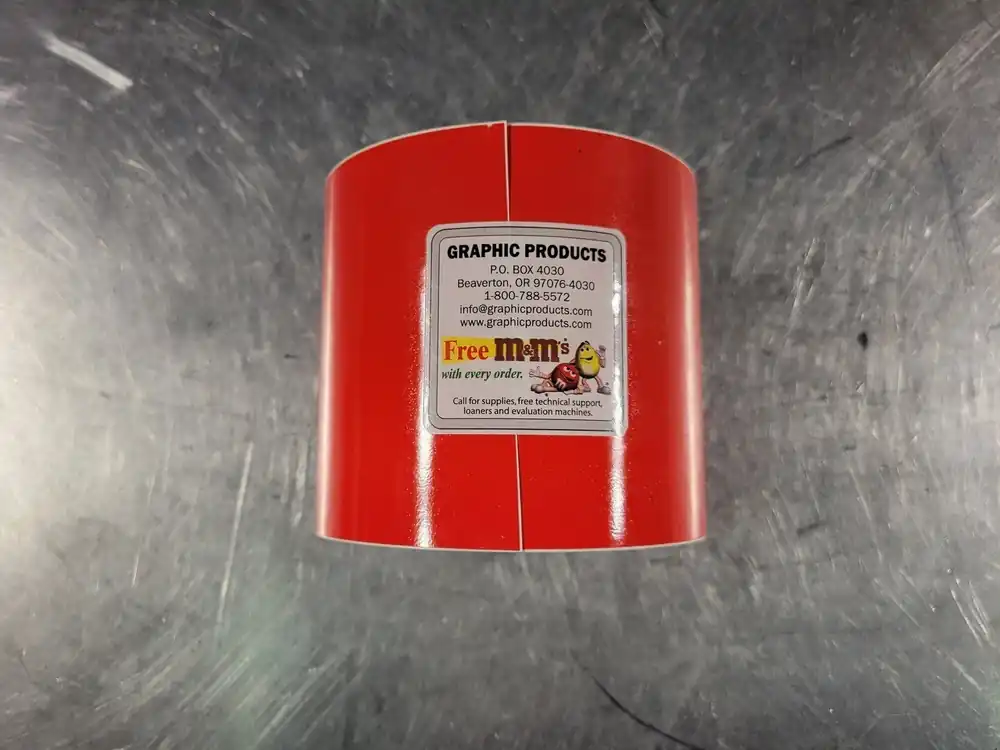 4 TTP-3.2, Mil 4" x 140‘, Red Vinyl Tape 74-3504