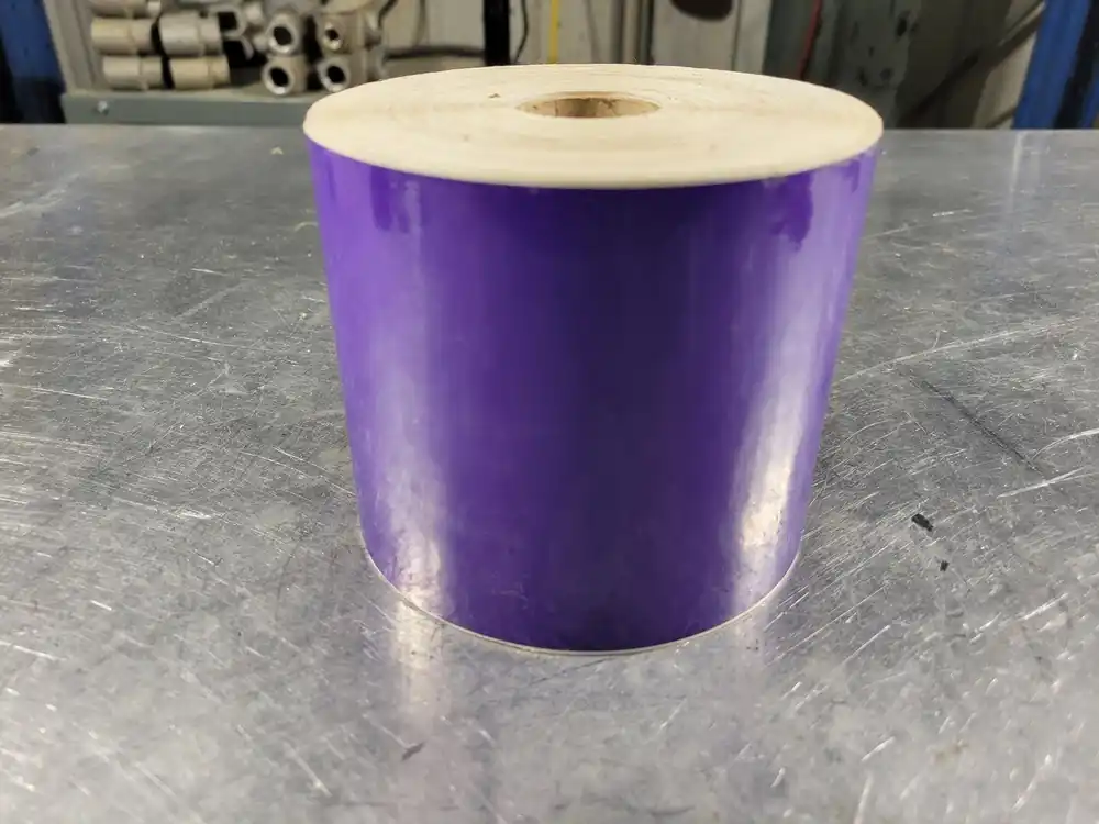 4 TTP-3.2 Mil, 4" x 140‘ Purple Vinyl Labelling Tape