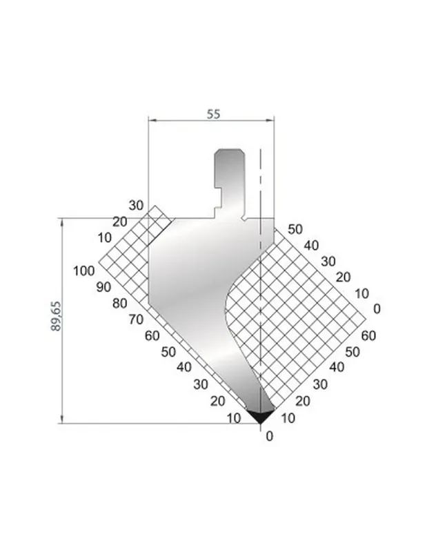 Part No. 1014 @ 835mm 88 Degree Gooseneck Punch